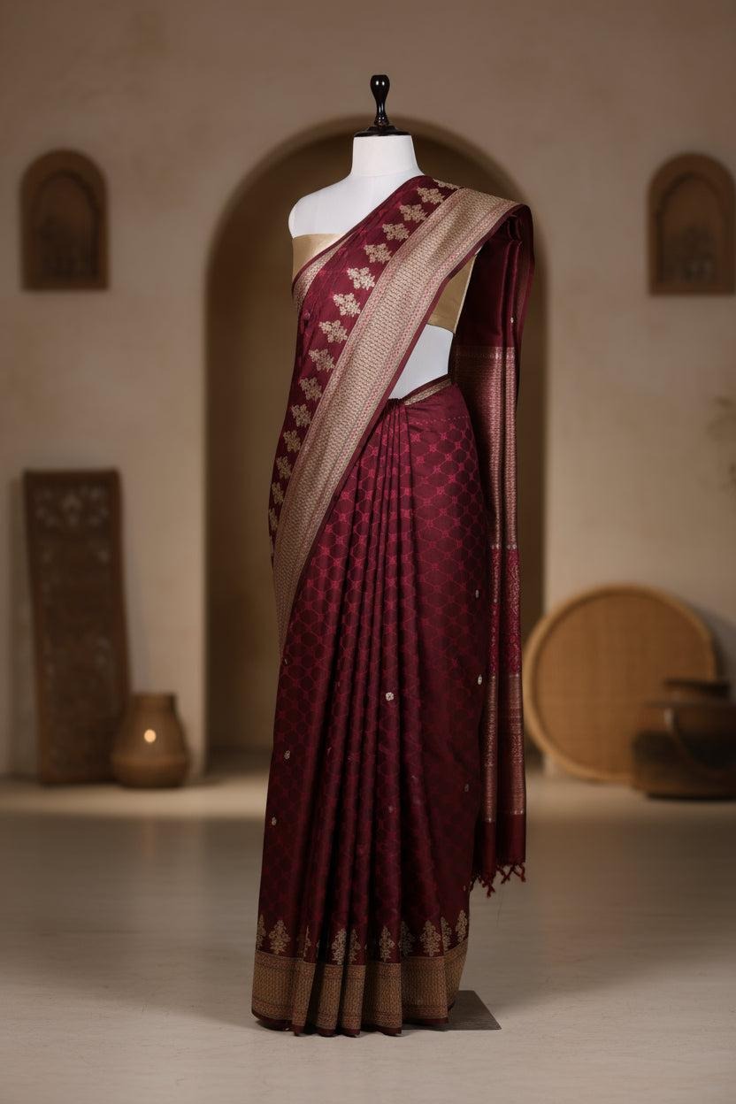 Banarasi Satin Katan Silk Saree — When Threads Become Memories